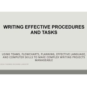 Procedures Manual Writing PowerPoint Slideshow